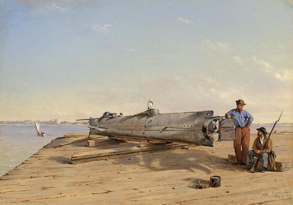 Conrad Wise Chapman - Submarine Torpedo Boat H.L. Hunley, Dec. 6, 1863.jpg