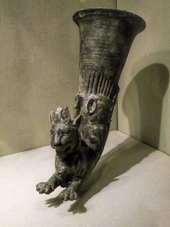 Ceramic rhyton terminating in a horned lion monster Anatolia 4th-3rd centuries BCE Hellenistic Period | by mharrsch