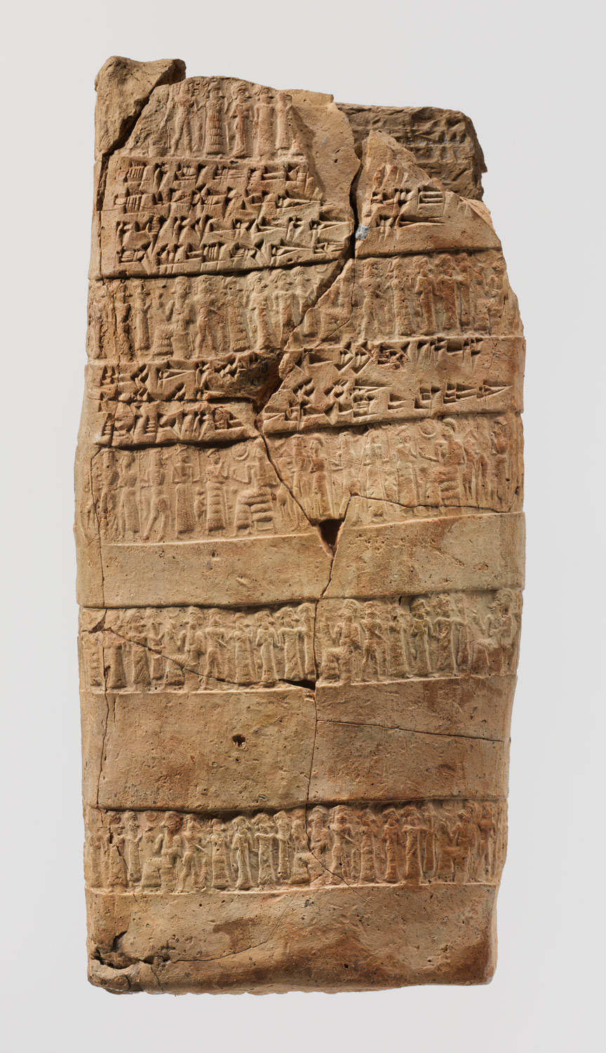 Cuneiform tablet case impressed with two cylinder seals, for cuneiform tablet 66.245.5a: record of a lawsuit, 
    ,Clay-Tablets-Inscribed-Seal Impressions