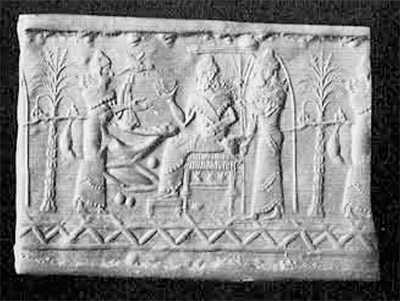 G:\pix\projects\iranzamin\3000-1200\-1350 Cylinder seal of Iranian style, Probably Elamite, 14th century B.C. Of sard. Height, 3.36 cm. Collection Foroughi.jpg