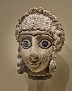 G:\pix\projects\iranzamin\3000-1200\-2100 Head of a Woman from Khafajah Iraq (ancient Tutub) Early Dynastic III mid-3rd millennium BCE Limestone.jpg