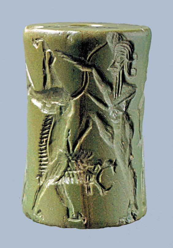 G:\pix\projects\iranzamin\3000-1200\-2300 Mesopotamian Cylinder Seal CIRCA 2350-2150 BC NOW IN UNIVERSITY OF PENNSYLVANIA MUSEUM.jpg