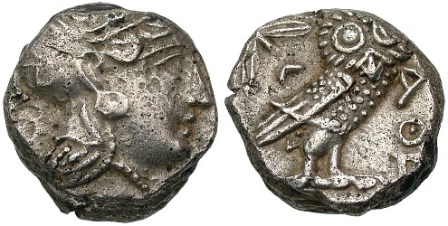 G:\pix\projects\iranzamin\achaemedian\سکه\-350 Athens imitative tetradrachm, likely struck in Palestine or Arabia, c. 350 B.C..jpg