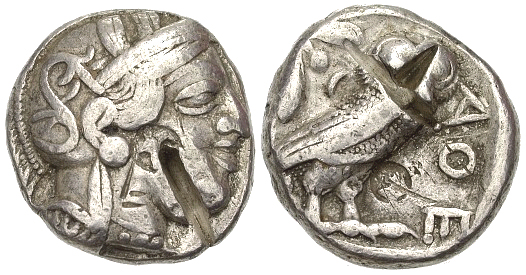 G:\pix\projects\iranzamin\achaemedian\سکه\-400 Egypt or Philistia, Imitative of Athenian Old Style Tetradrachm, c. 420 - 380 B.C..jpg