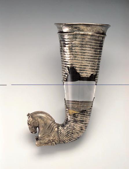 G:\pix\projects\iranzamin\achaemedian\جام\-450 Achaemenid Fragmentary Silver Rhyton with a Horse Protome ۲۷ سانت.jpg