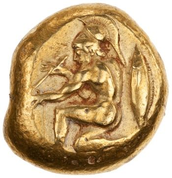 G:\pix\projects\iranzamin\achaemedian\سکه\-530 (Turkey) Electrum stater. Kyzicos, Mysia region, modern Turkey. ca 550 BCE- 475 BCE.jpg