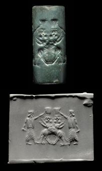 G:\pix\projects\iranzamin\achaemedian\Art\ACHAEMENID DARK GREEN STONE CYLINDER SEAL CIRCA 5TH-4TH CENTURY B.C..jpg