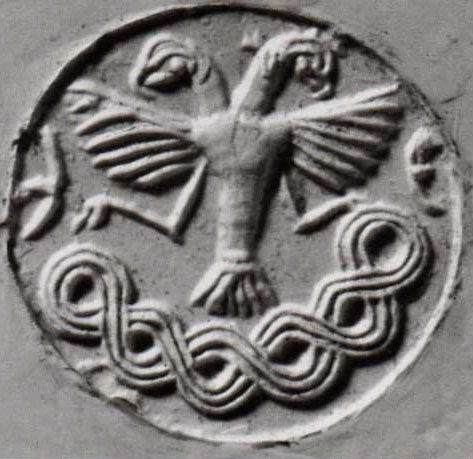 Hittite, seal,two headed eagle, BoÄazkÃ¶y, 1800 BC, Museum of Anatolian Civilisations, Ankara