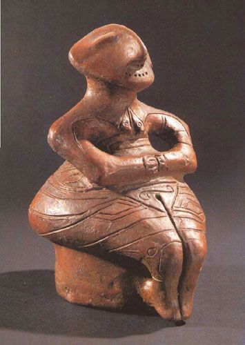 Late Mesolithic-Early Neolithic, Karanovo Culture Goddess Figurine -- Excavated from Bulgaria.