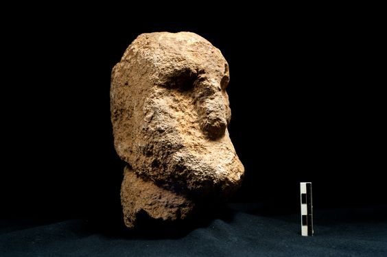 Limestone head from GÃ¶bekli Tepe, supposedly part of a sculpture similar to âUrfa Manâ (Photo: N. Becker, DAI). | The Tepe Telegrams | News & Notes from the GÃ¶bekli Tepe Research Staff