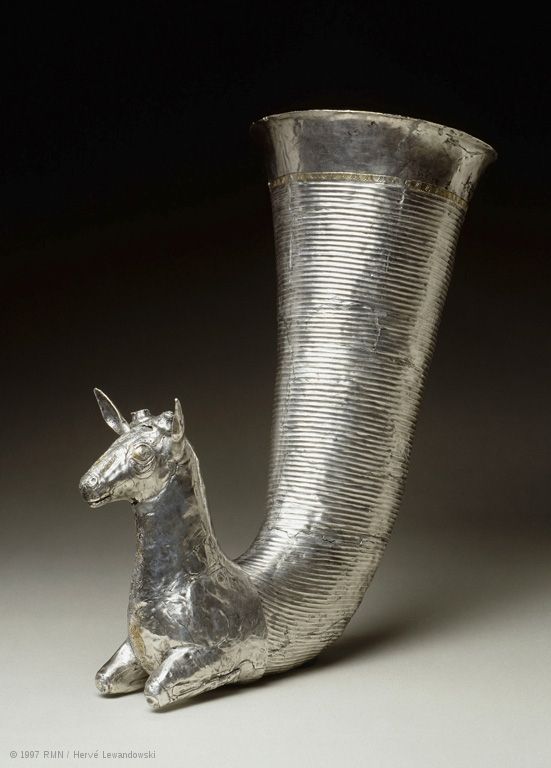 Rhyton (drinking horn) with gazelle protome Late 6th-4th century BC Partly gilt silver H. 28.6 cm; D. 13.5 cm Purchase | Louvre Museum | Paris