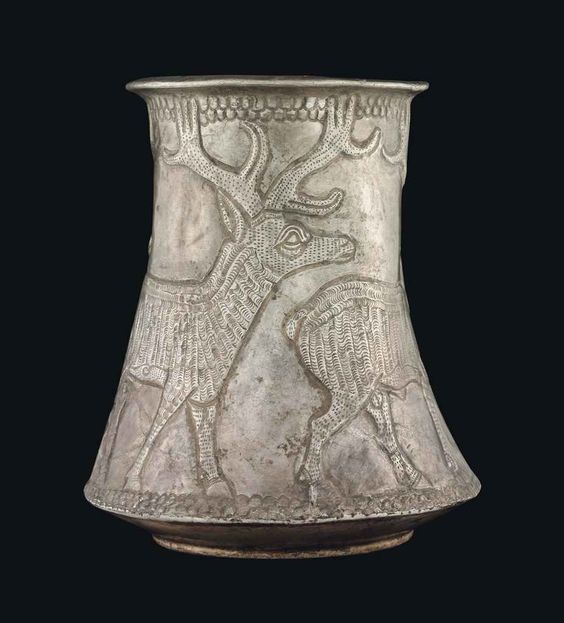 Silver beaker. Elamite, c. 2500-1500 B.C. | Christie's