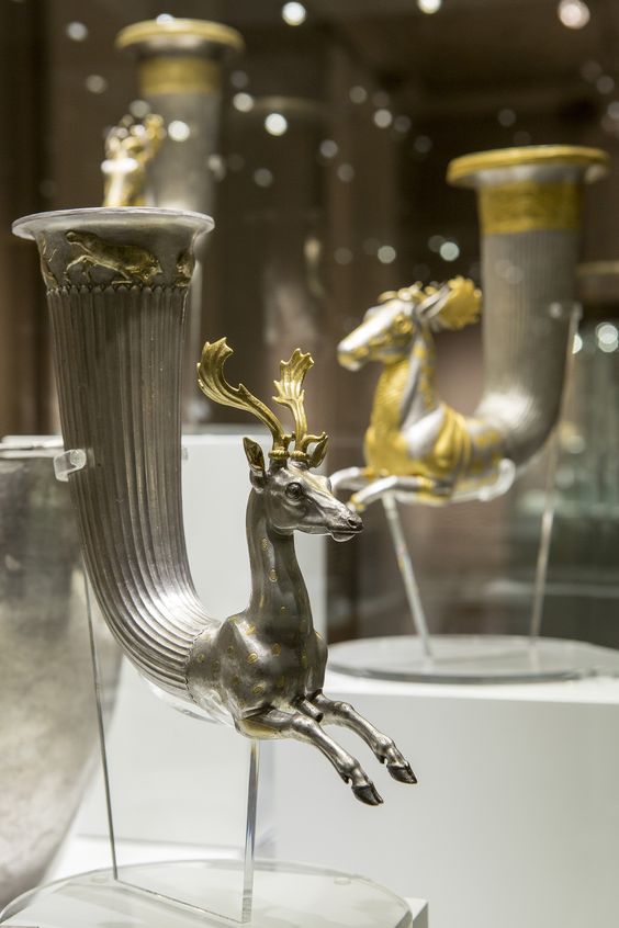 Silver rhytа with stag protomae - part of the #VassilBojkovCollection. - The #artefact is now on display at the National Gallery in Sofia, Bulgaria. You are invited to visit "The Golden Fleece. The Quest of the Argonauts" exhibition that will be open to the public until the 10th of June. The event is part of the European Year of Cultural Heritage 2018 initiative. #EuropeForCulture