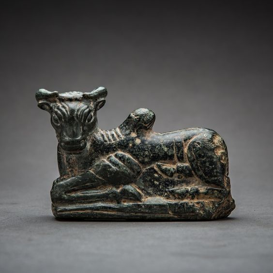 Stone Sculpture of a Recumbent Bull - X.0448 Origin: Persia Circa: 1900 BC to 1300 BC Dimensions: 2.75" (7.0cm) high x 4" (10.2cm) wide Collection: Near Eastern Medium: Stone Â£45,000.00 Location: Great Britain