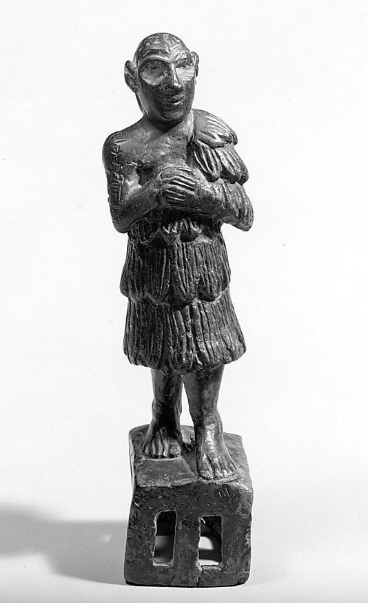 Sumerian standing male worshiper Metropolitan Museum ca. 2500B.C. Sumerian Copper alloy