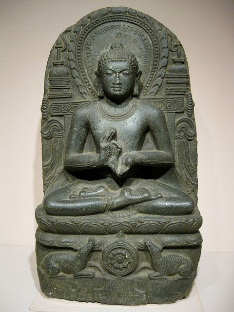 Buddha in Gesture of Teaching, India, 800s-900s, Stone. Denver Art Museum, Colorado, USA