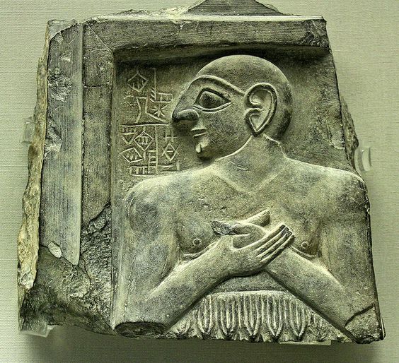 Enannatum, Ruler of Lagash - Fragment of a stone plaque depicting Enannatum, a Sumerian king of the Kingdom of Lagash. Found at the religious center of the Lagash state, ancient city of Girsu, known today as Tello, southern Iraq. About 2450-2300 BC. [British Museum, London]