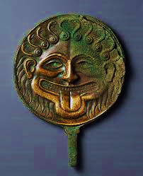 G:\pix\projects\human evolution\mirror\Bronze mirror with the head of the Medusa, Greek, South Italy, 500.jpg