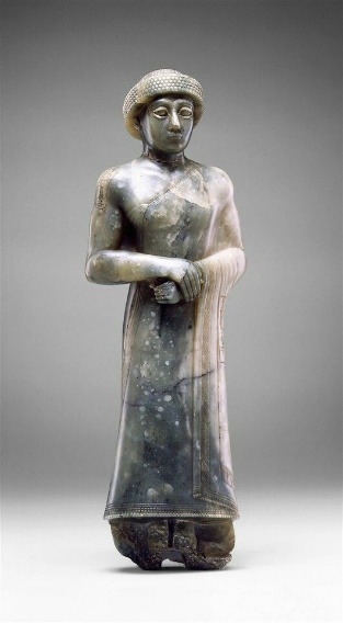 Paragonite statue of Gudea of Lagash. Mesopotamian, 2141 - 2122 B.C. | Detroit Institute of Arts