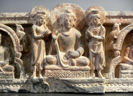 The teaching of the Buddha (Pakistan, Gandhara region, 3rd-4th century, Museum Rietberg, Zurich