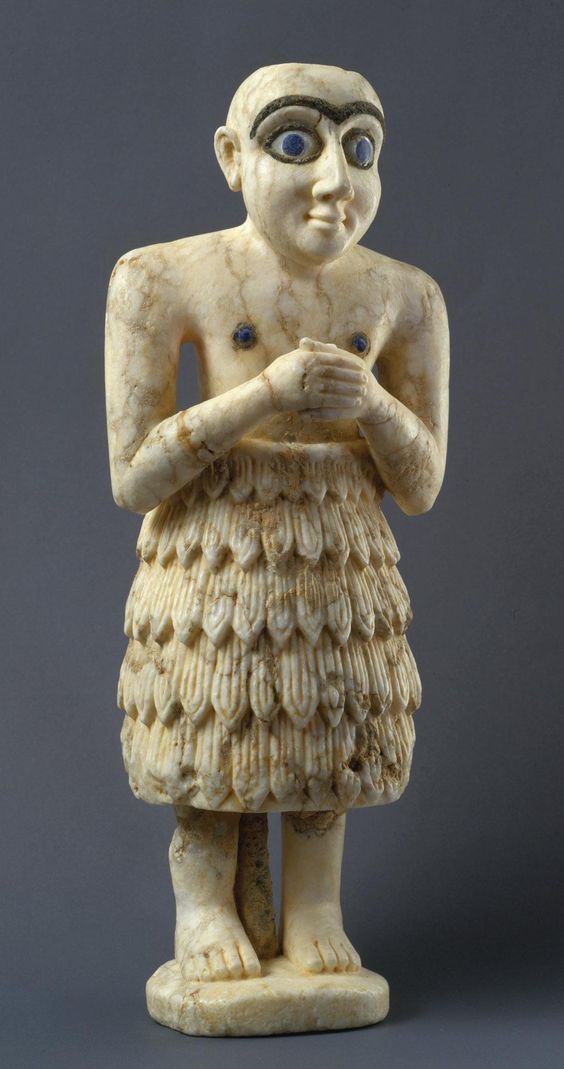 Votive statue of Eannatum in a peaceful pose