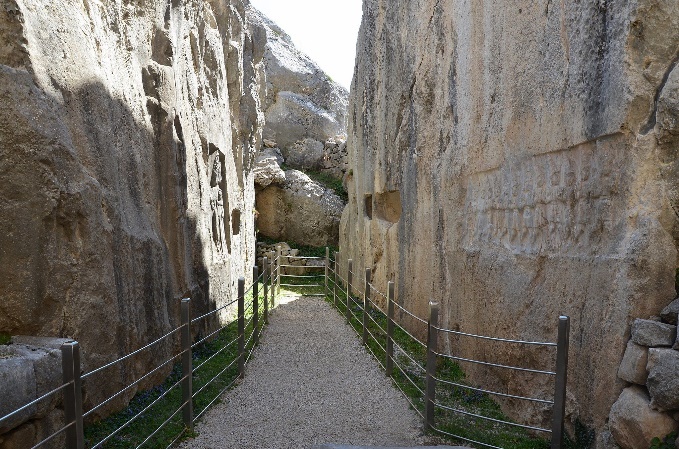 Yazilikaya Hittite Rock Sanctuary, Overview of Chamber B (Illustration) -  World History Encyclopedia