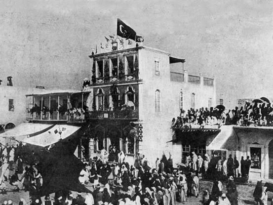 G:\pix\projects\west\sorted\1896 The Ottoman flag is raised during Mawlid celebrations in Benghazi in 1896..jpg