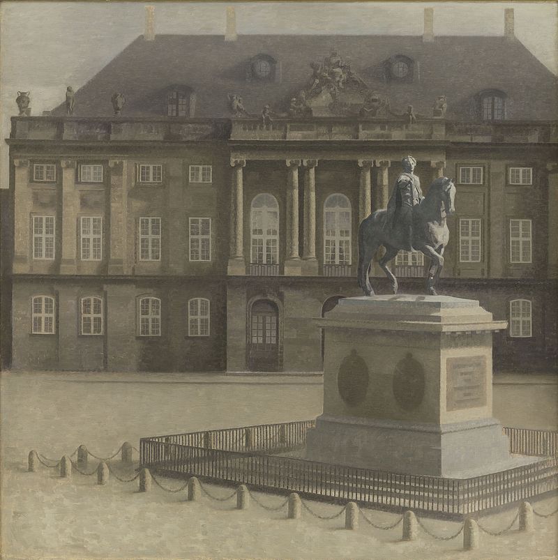 Hammershøi, Vilhelm - Amalienborg Plads - KMS1542.jpg