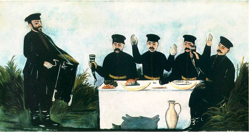 File:Pirosmani, Feast with Organ Grinder.jpg