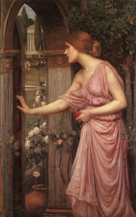 G:\draw\classic\1890 John William Waterhouse (1849-1917)\1904 John William Waterhouse Psyche_Opening_the_Door_into_Cupid's_Garden.jpg