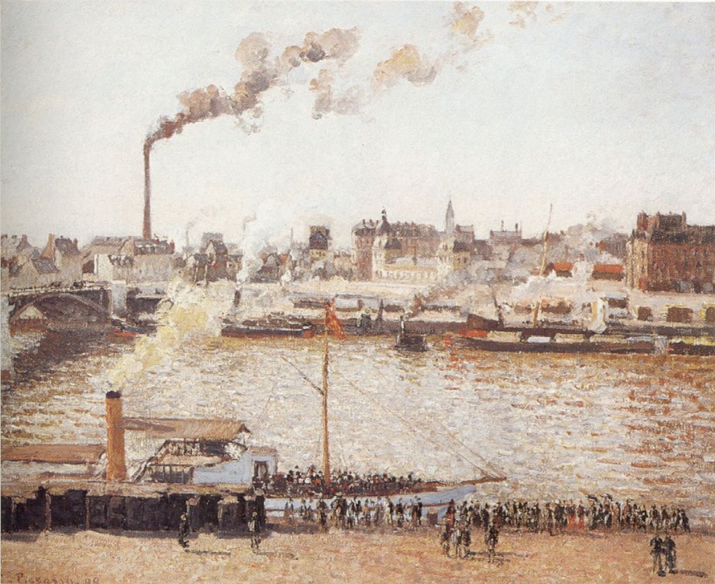 G:\draw\classic\western art\Classic C\1880 Camille Pissarro(1830-1903)\1898 Camille_Pissarro_(1830-1903)_-_'View_of_Rouen',_1898.jpg