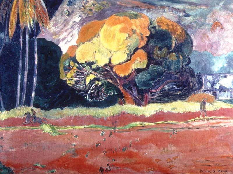 G:\draw\classic\western art\Classic P\1880 Paul Gauguin(1848-1903)\The Big Tree, Gauguin, 1899.jpg