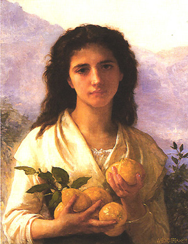 G:\draw\classic\western art\Classic W\1880 William-Adolphe Bouguereau(1825-1905)\(Bouguereau) 'Girl Holding Lemons' {1899}.jpg