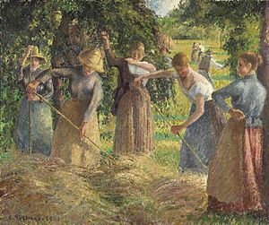 Hay Harvest at Ãragny, 1901, Camille Pissarro.jpg