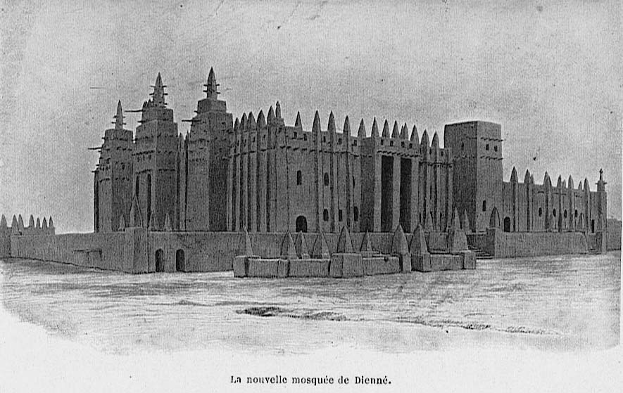 https://upload.wikimedia.org/wikipedia/commons/8/8c/Djenne_Mosque_Dubois_1911.jpg