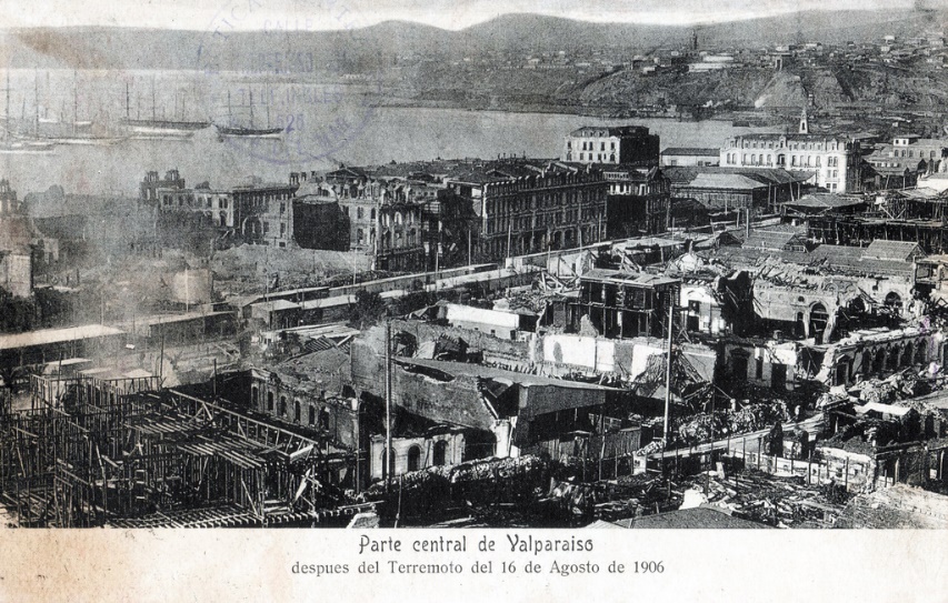 Image result for 1906 earthquake in ValparaÃ­so, Chile