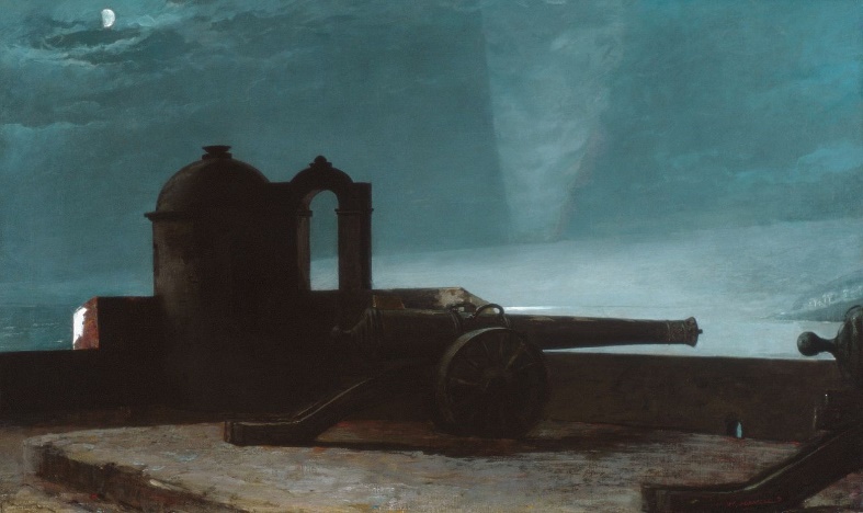 Winslow Homer - Searchlight on Harbor Entrance, Santiago de Cuba.jpg