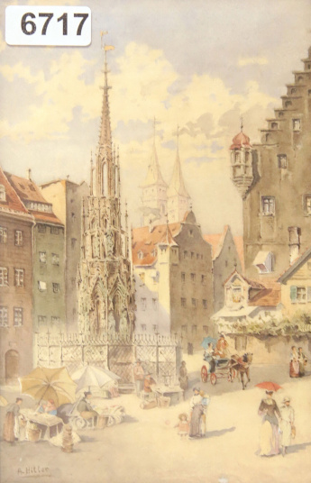 A total of 29 watercolors and drawings attributed to Adolf Hitler will be auctioned off at the Weidler auction house in Nuremberg, Germany