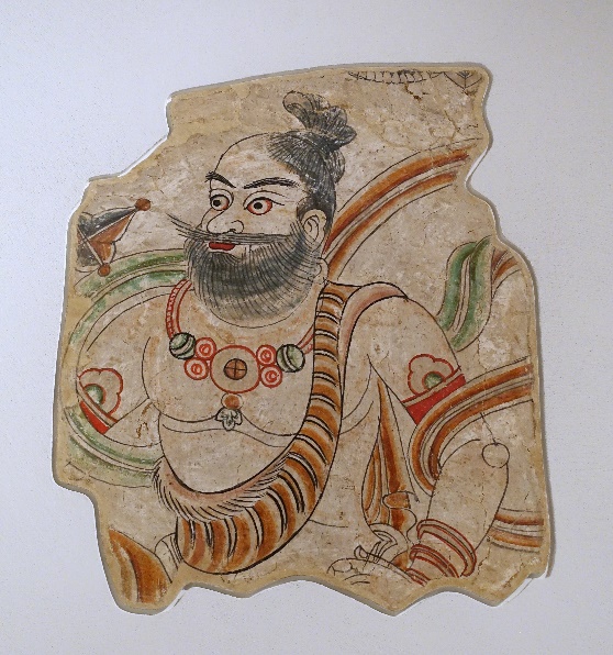 https://upload.wikimedia.org/wikipedia/commons/6/66/A_brahmin%2C_Bezeklik%2C_Cave_9%2C_probably_8th-9th_century_AD%2C_wall_painting_-_Ethnological_Museum%2C_Berlin_-_DSC01737.JPG